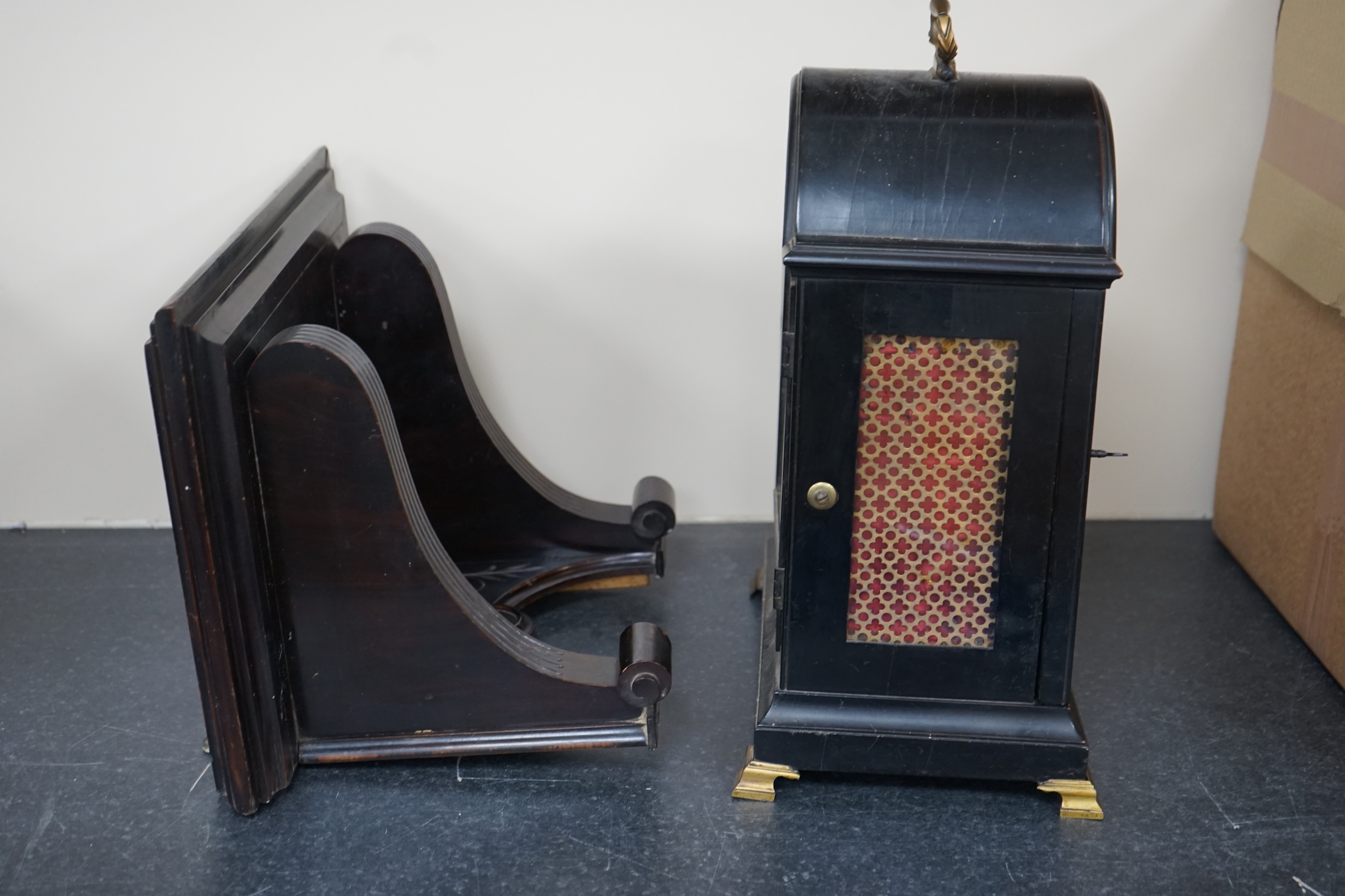 Webster of London. A George III ebonised eight day bracket clock